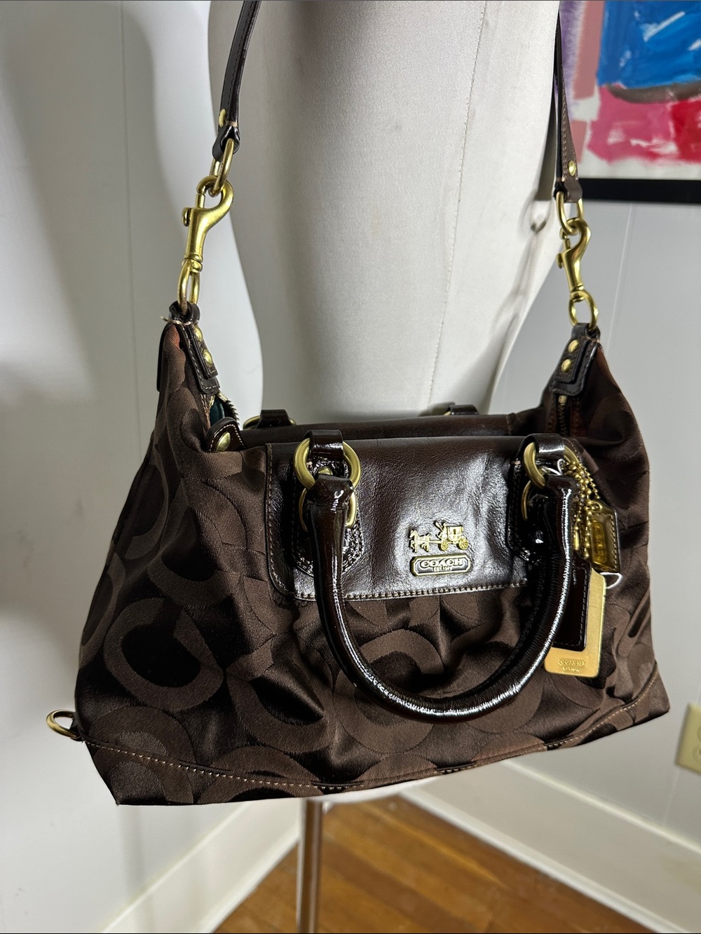 Coach Y2k Madison Op Art Satchel Bag - Picture 2 of 9